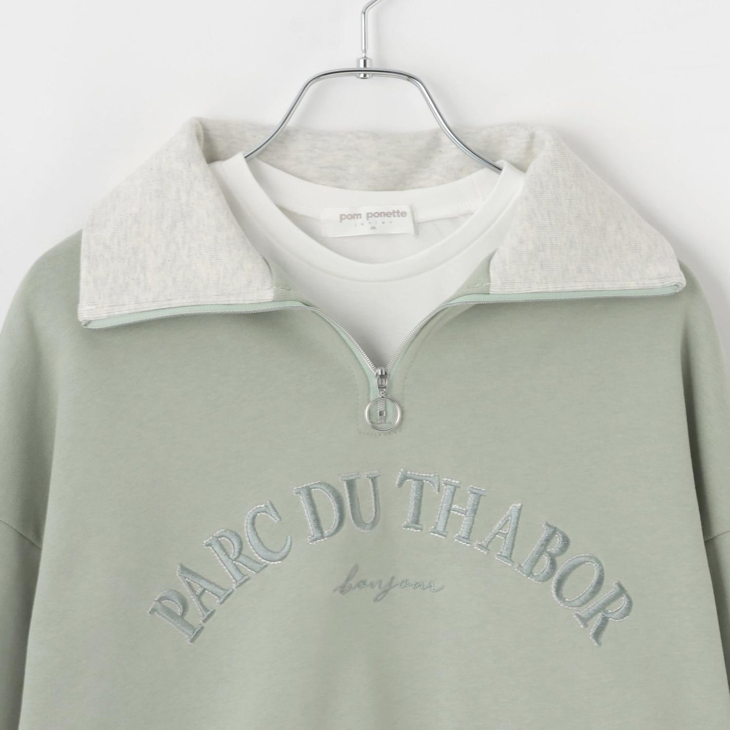 半拉鍊衛衣+長袖T恤套裝