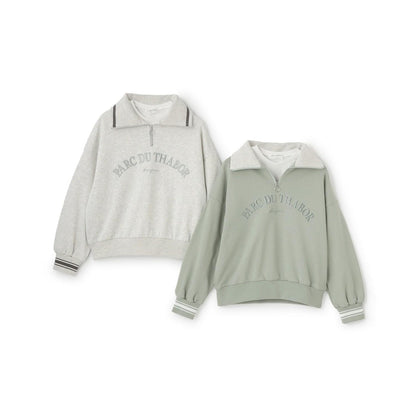 半拉鍊衛衣+長袖T恤套裝