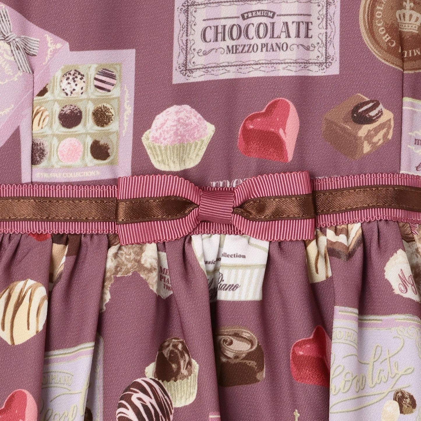 【人氣商品再入貨】【直營店無售】巧克力圖案拼接連衣裙