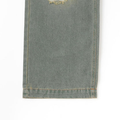 【LTXC】破洞牛仔寬腿褲