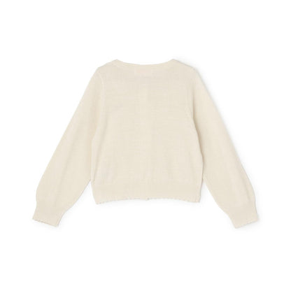 【人氣商品】【直營店無售】蝴蝶結亮絲針織開衫