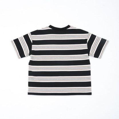 【親子裝】兒童拼色條紋短袖T恤