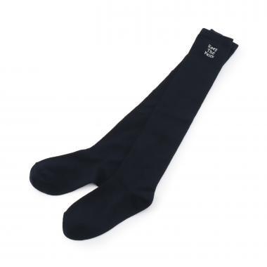 三段刺繡過膝襪