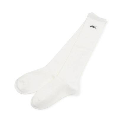 LTXC刺繡羅紋高筒襪