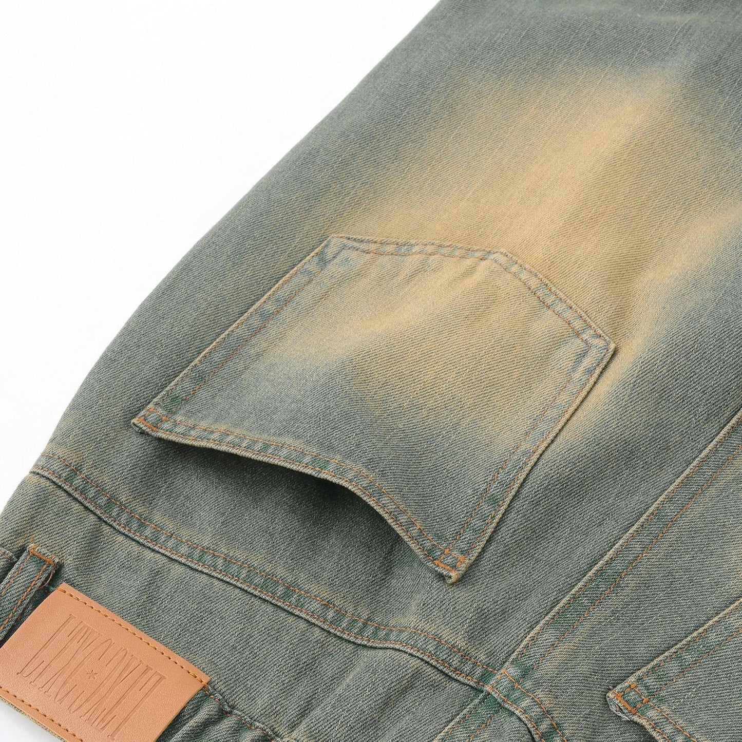 【LTXC】破洞牛仔寬腿褲