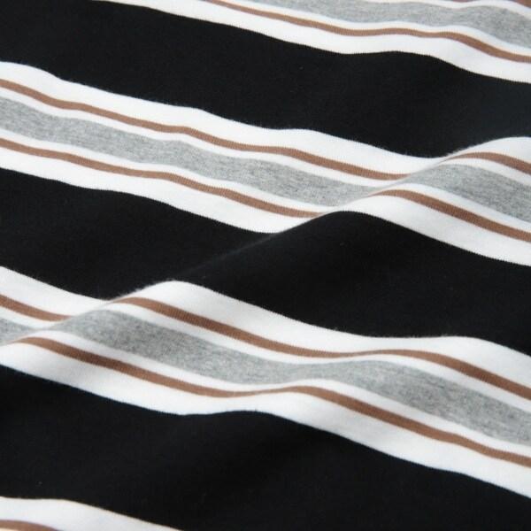 【親子裝】兒童拼色條紋短袖T恤