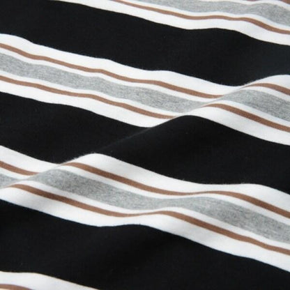 【親子裝】兒童拼色條紋短袖T恤