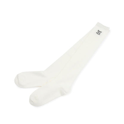 三段刺繡過膝襪