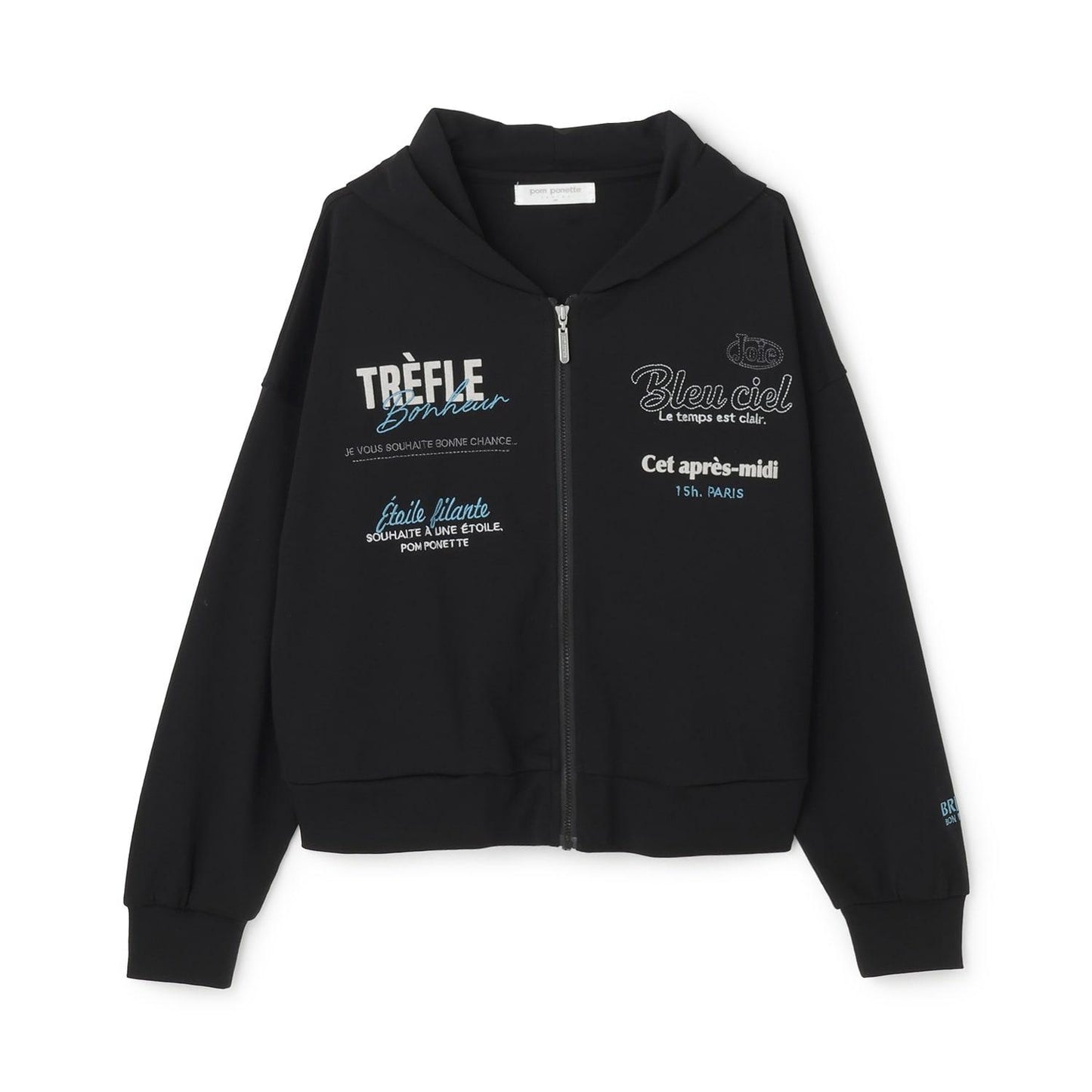 光滑質感LOGO連帽衛衣