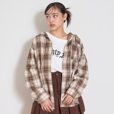 【LTXC】格子襯衫連帽衫