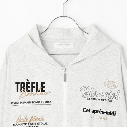 光滑質感LOGO連帽衛衣