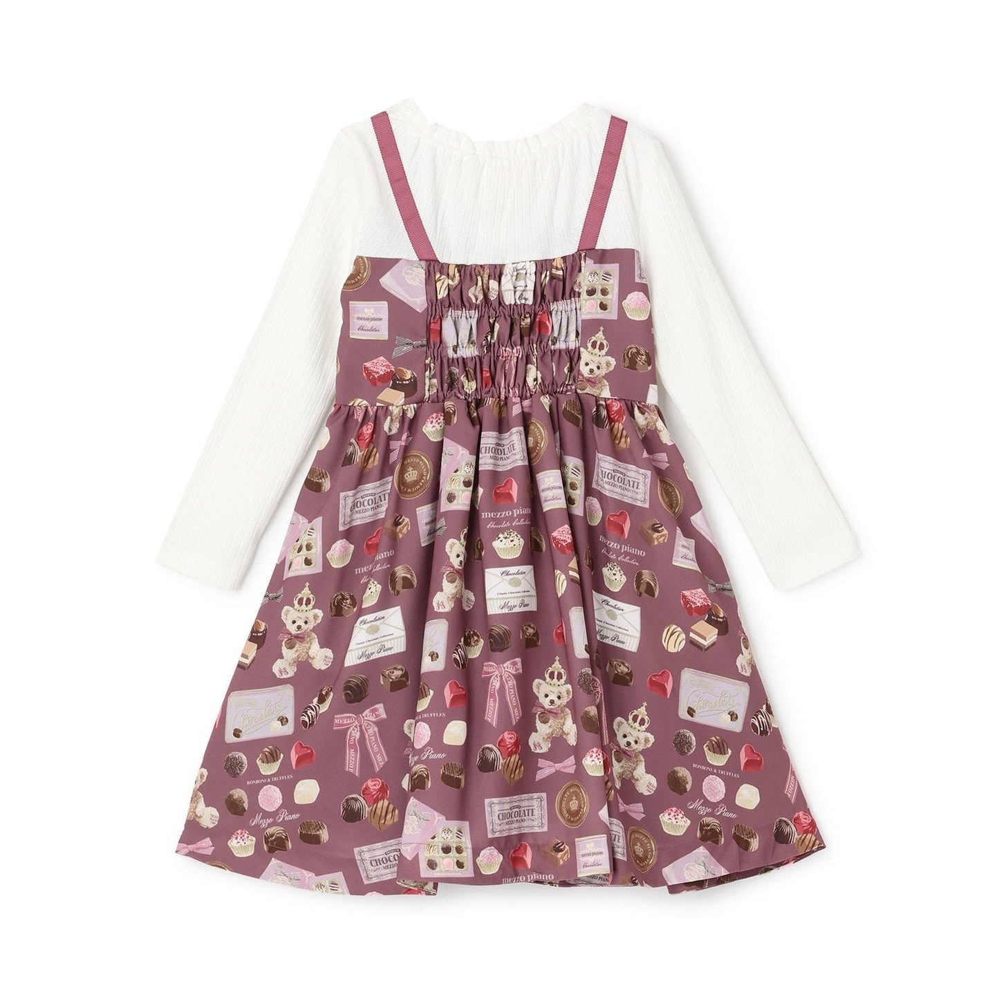 【人氣商品再入貨】【直營店無售】巧克力圖案拼接連衣裙