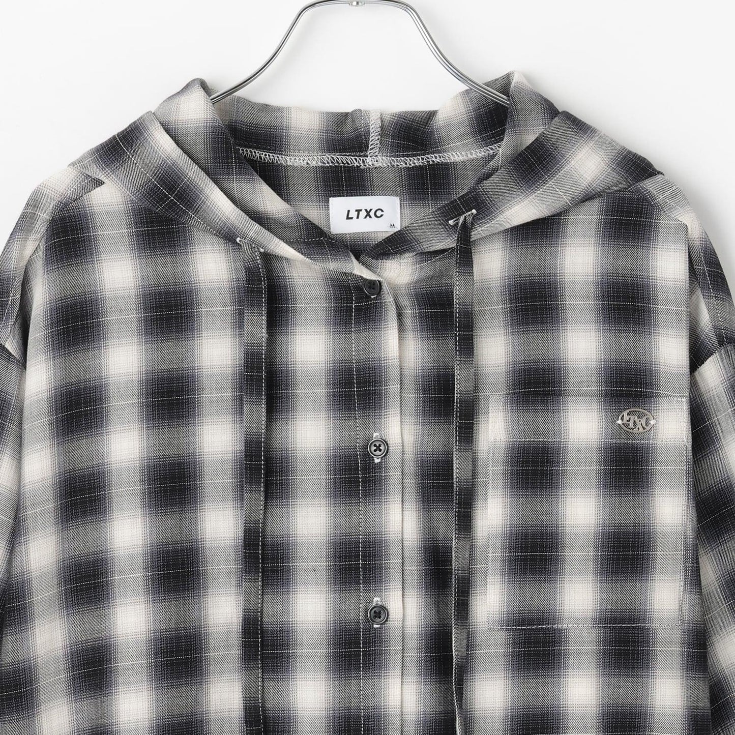 【LTXC】格子襯衫連帽衫