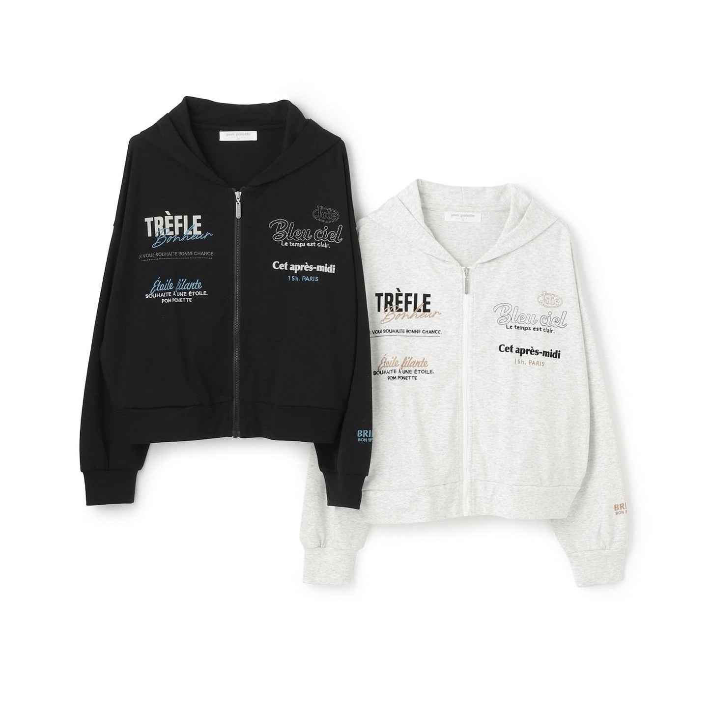 光滑質感LOGO連帽衛衣