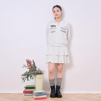 光滑質感LOGO連帽衛衣