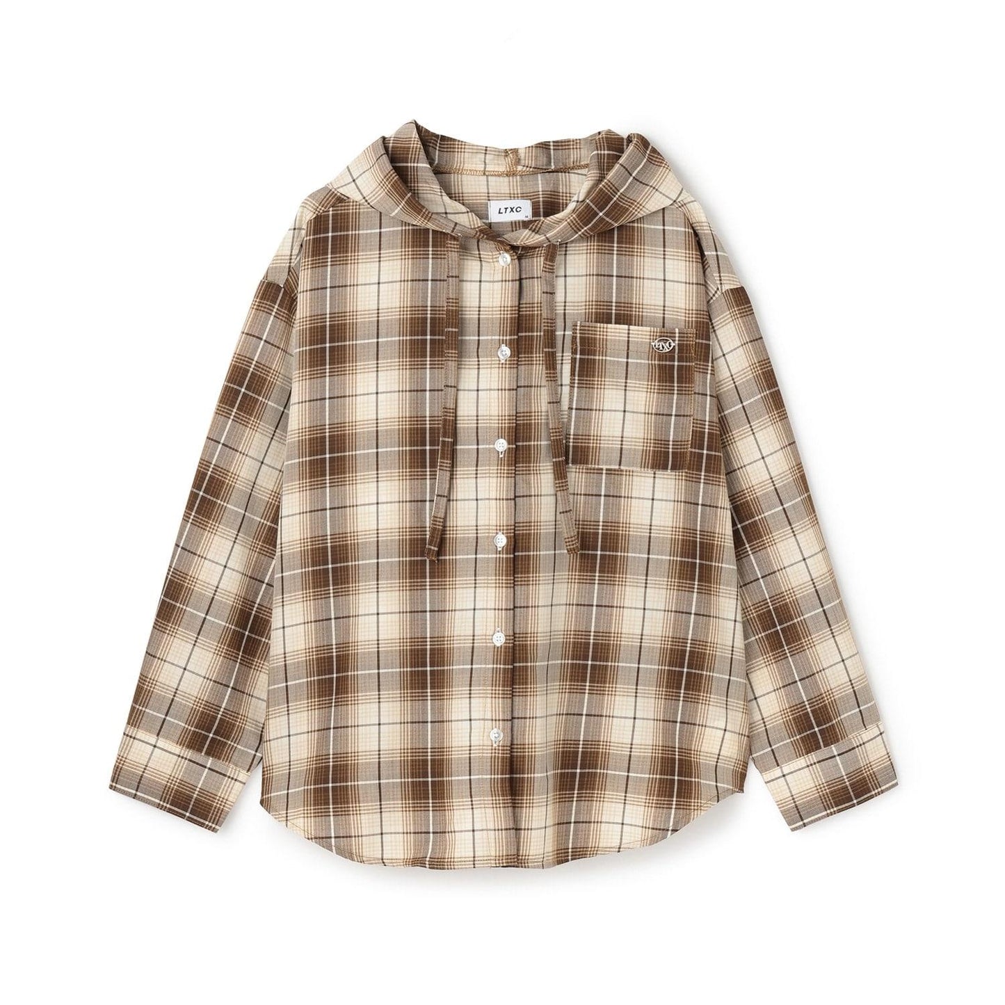 【LTXC】格子襯衫連帽衫