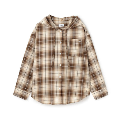 【LTXC】格子襯衫連帽衫