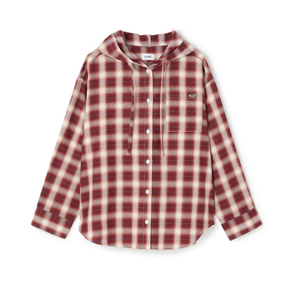 【LTXC】格子襯衫連帽衫