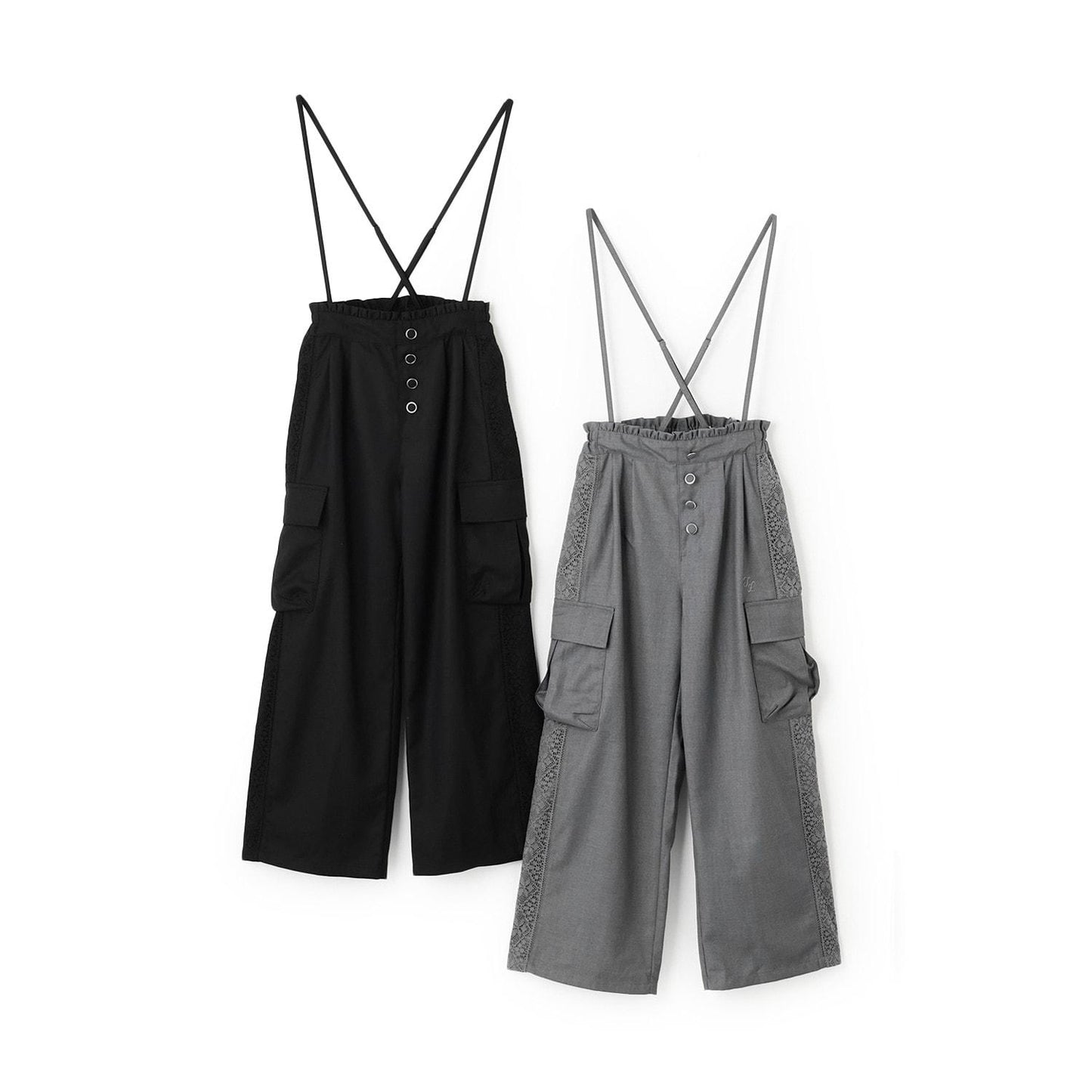 側邊蕾絲連體褲【2WAY】