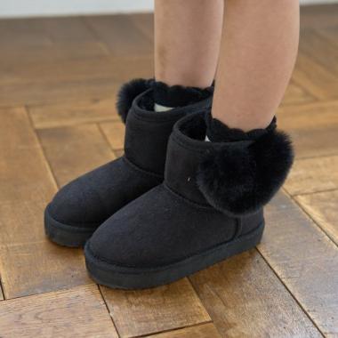 愛心裝飾羊毛靴