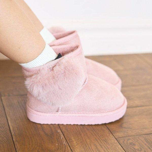 愛心裝飾羊毛靴