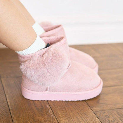愛心裝飾羊毛靴