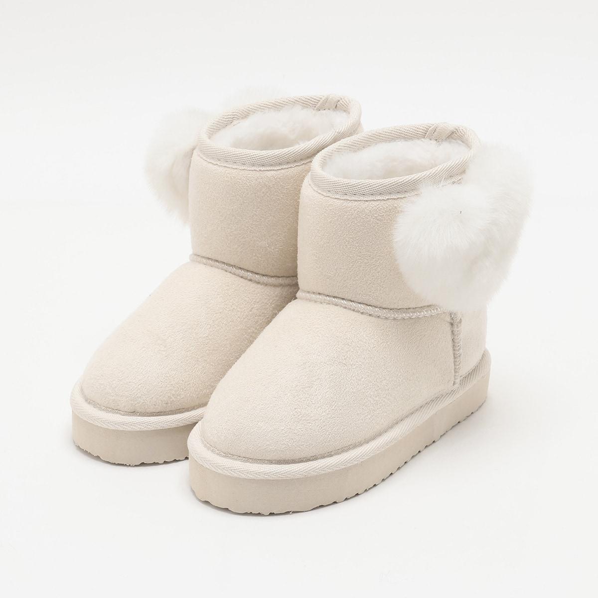 愛心裝飾羊毛靴