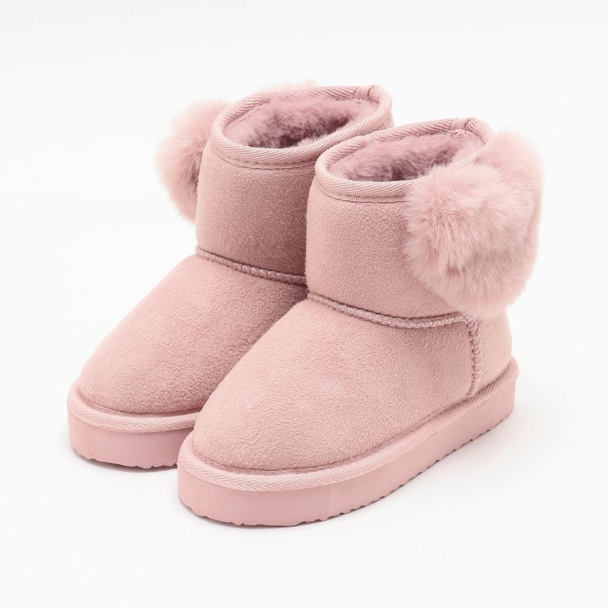 愛心裝飾羊毛靴