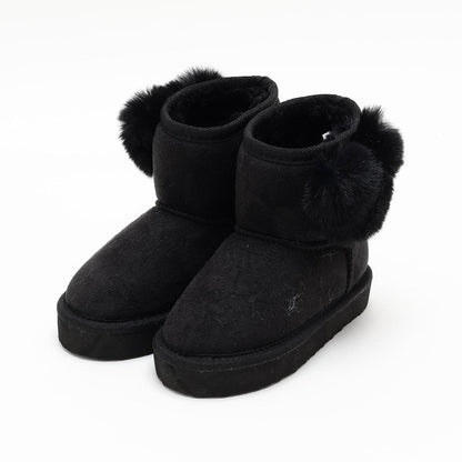 愛心裝飾羊毛靴