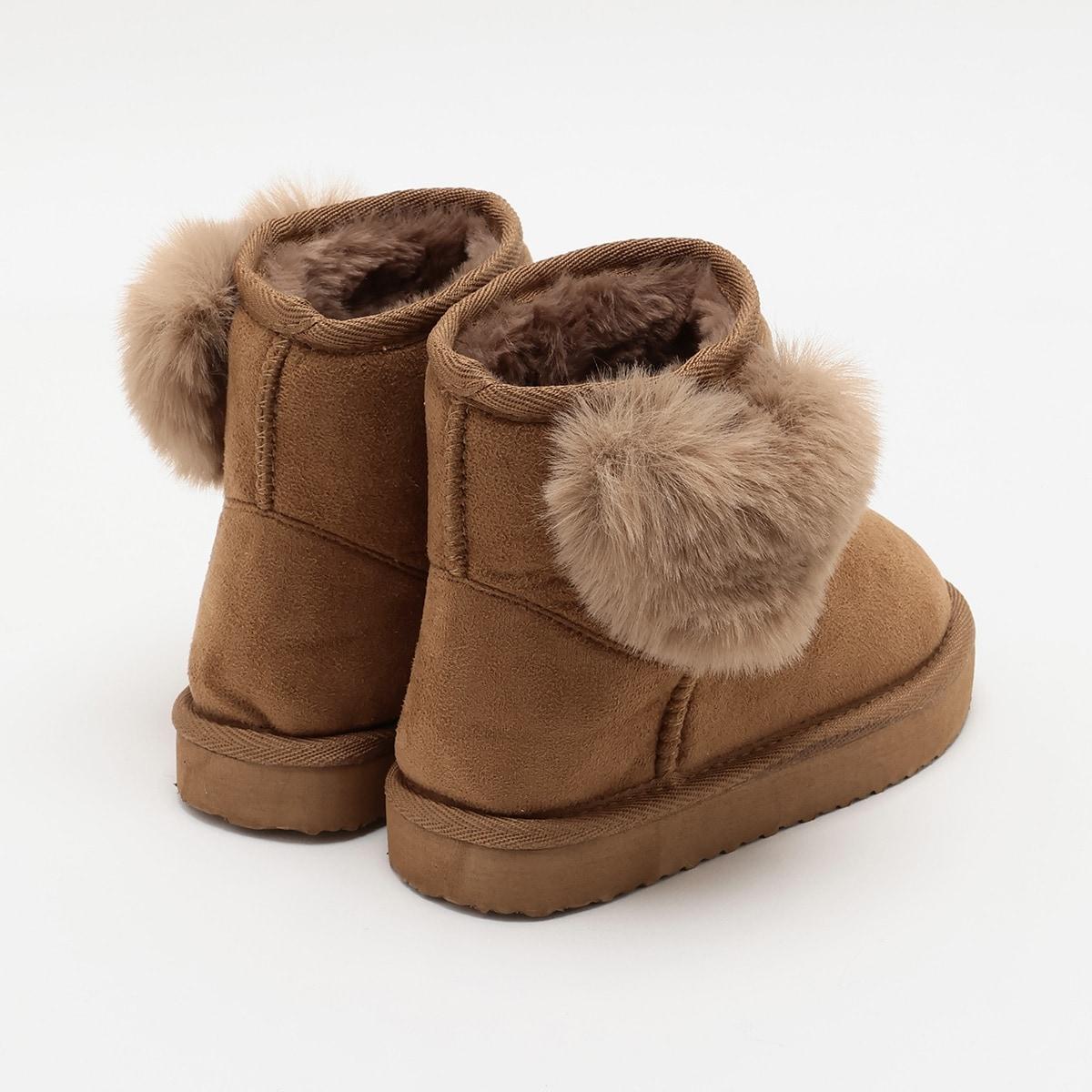 愛心裝飾羊毛靴