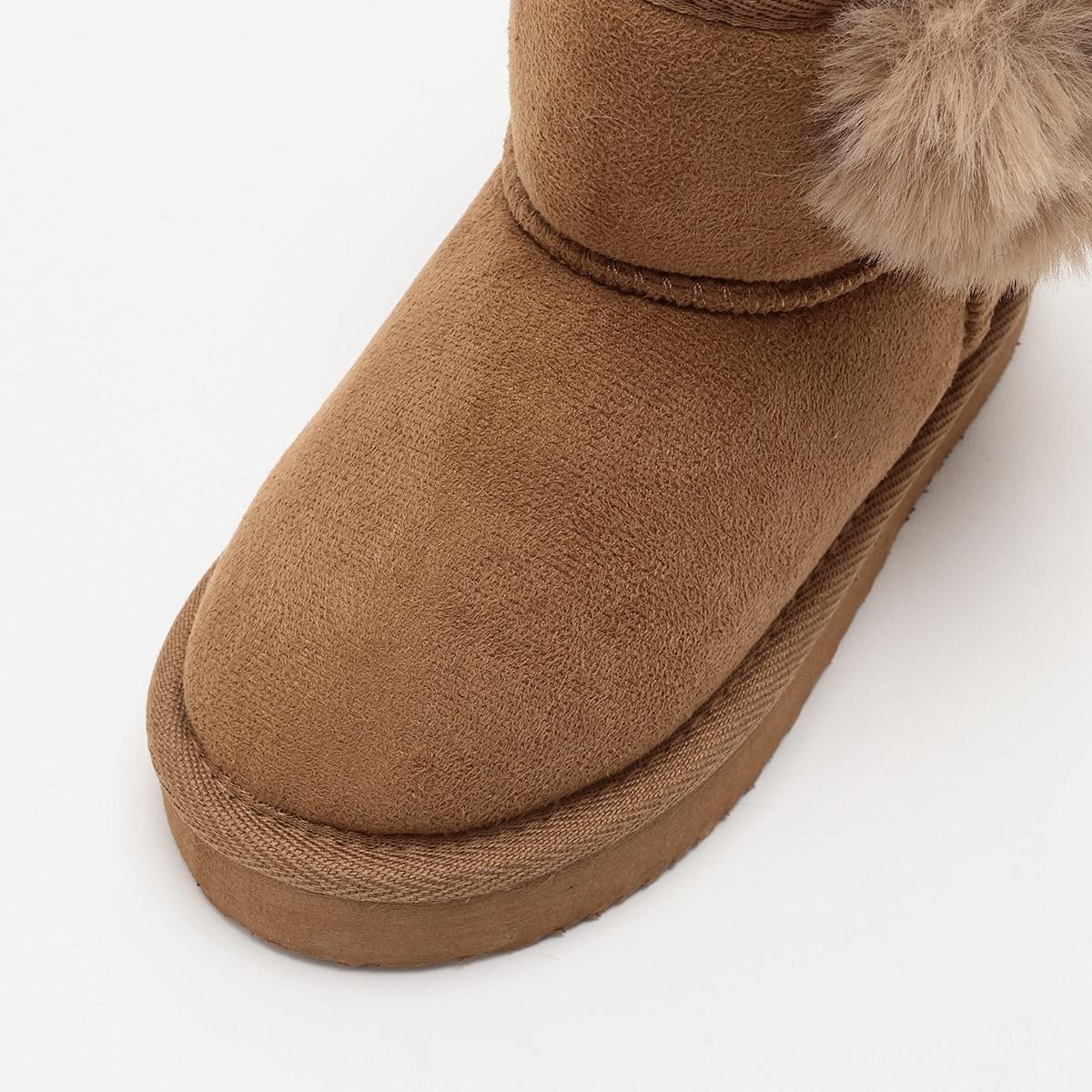 愛心裝飾羊毛靴