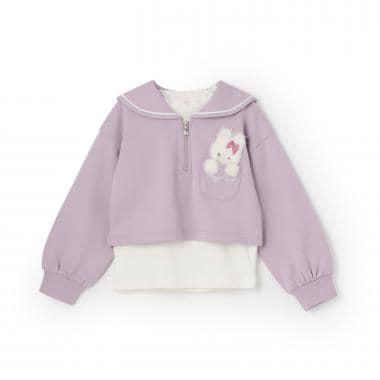 【人氣商品】【直營店無售】短款水手領套頭衫&長袖小高領套裝