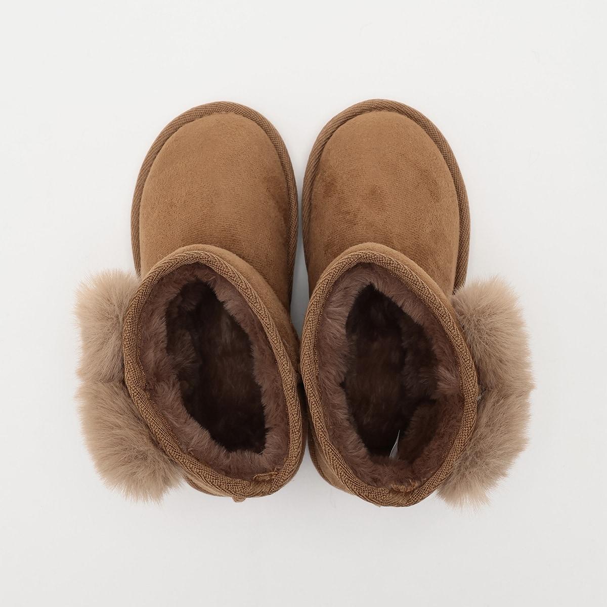 愛心裝飾羊毛靴