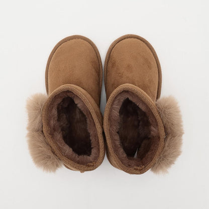 愛心裝飾羊毛靴