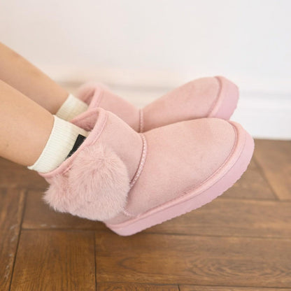 愛心裝飾羊毛靴