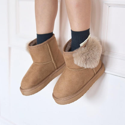 愛心裝飾羊毛靴