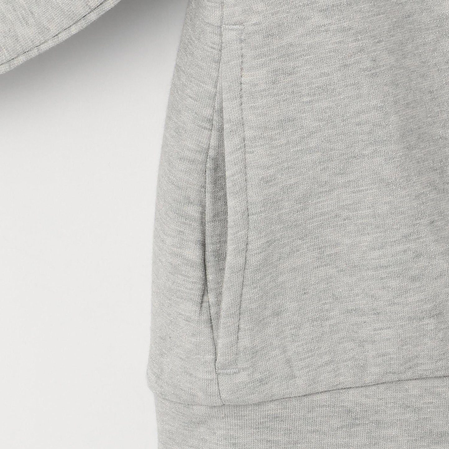 亮片裝飾荷葉邊拉鍊連帽衫