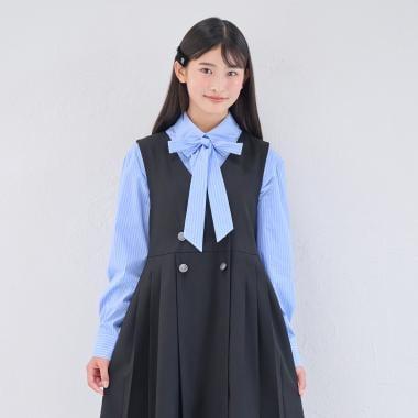 蕾絲領蝴蝶結襯衫