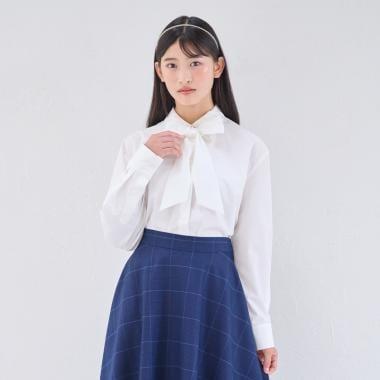 蕾絲領蝴蝶結襯衫