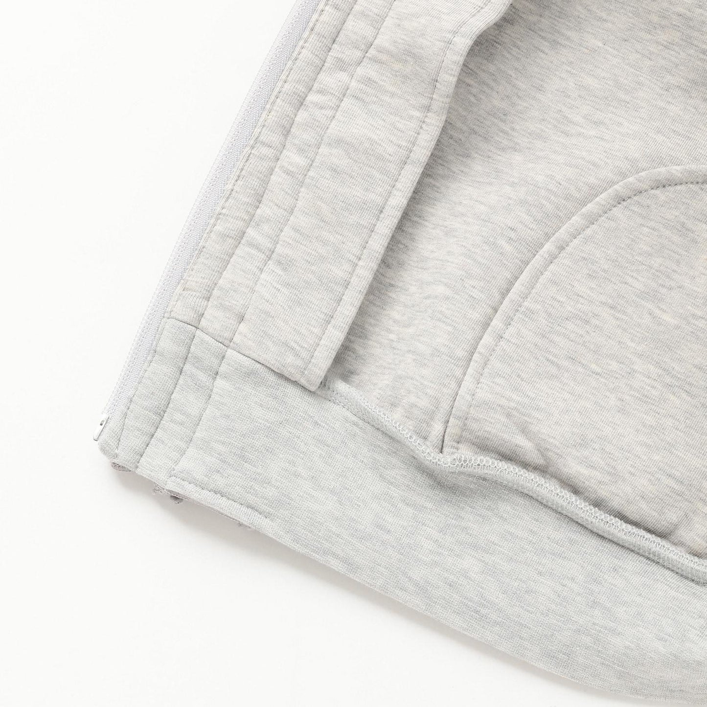 亮片裝飾荷葉邊拉鍊連帽衫