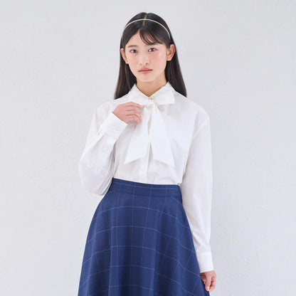 蕾絲領蝴蝶結襯衫