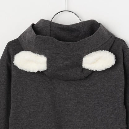 帶貴賓犬掛飾連帽連衣裙