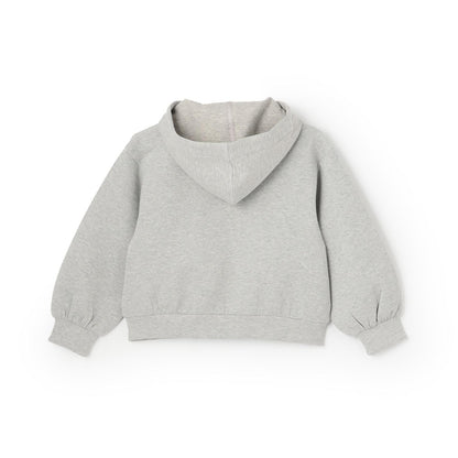 亮片裝飾荷葉邊拉鍊連帽衫