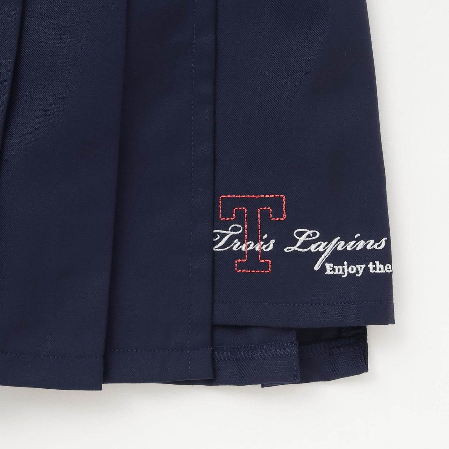 【Trois Lapins】下襬標誌褶皺半身裙