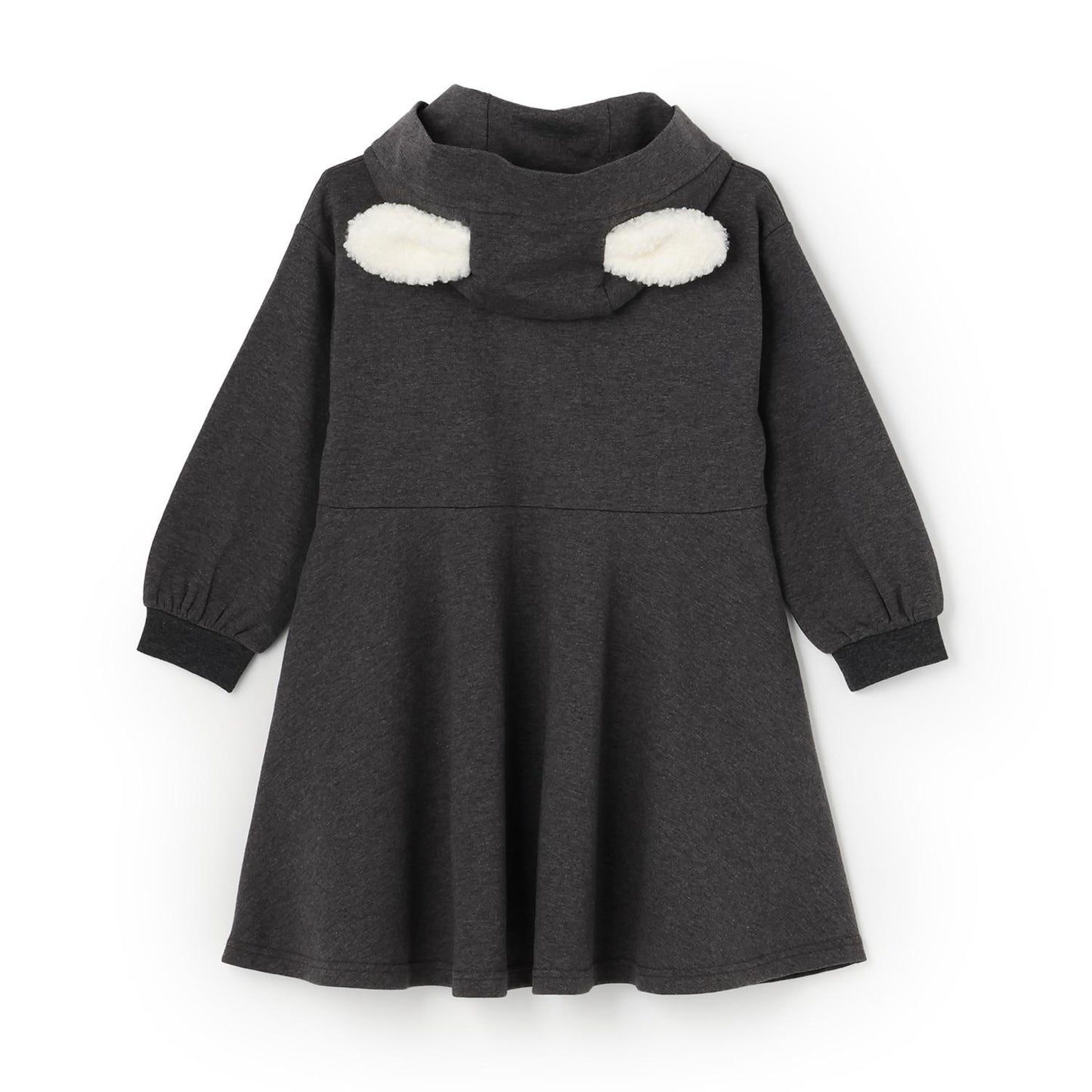 帶貴賓犬掛飾連帽連衣裙