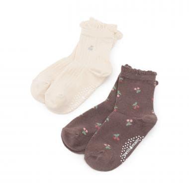 櫻桃圖案襪子2雙裝