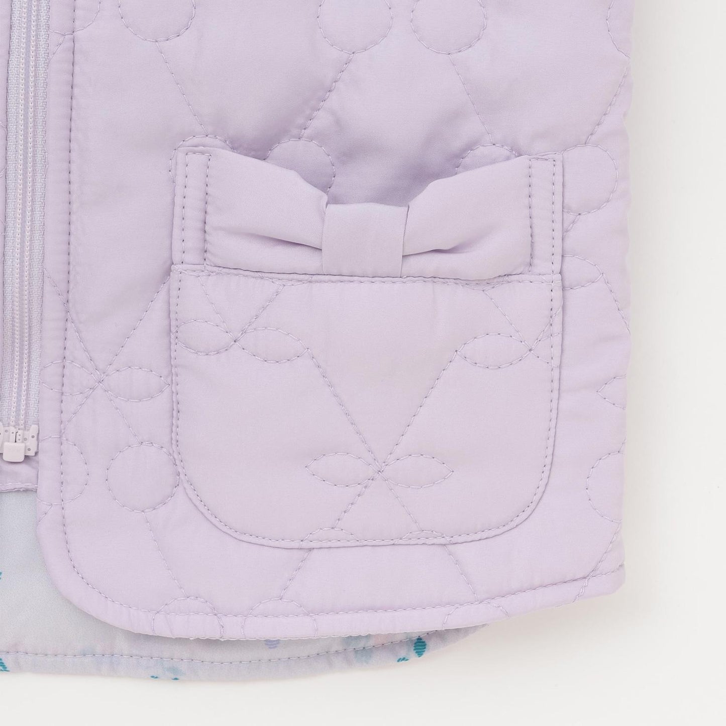 櫻桃絎縫塔夫綢拉鍊馬甲