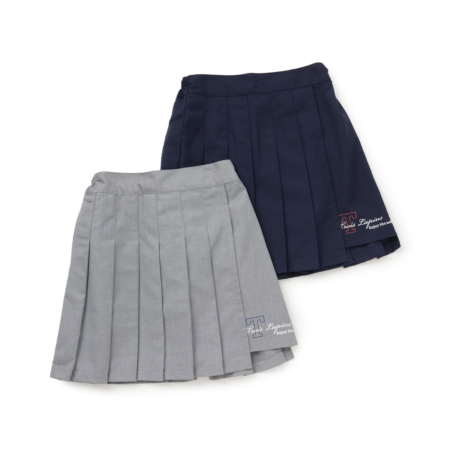 【Trois Lapins】下襬標誌褶皺半身裙