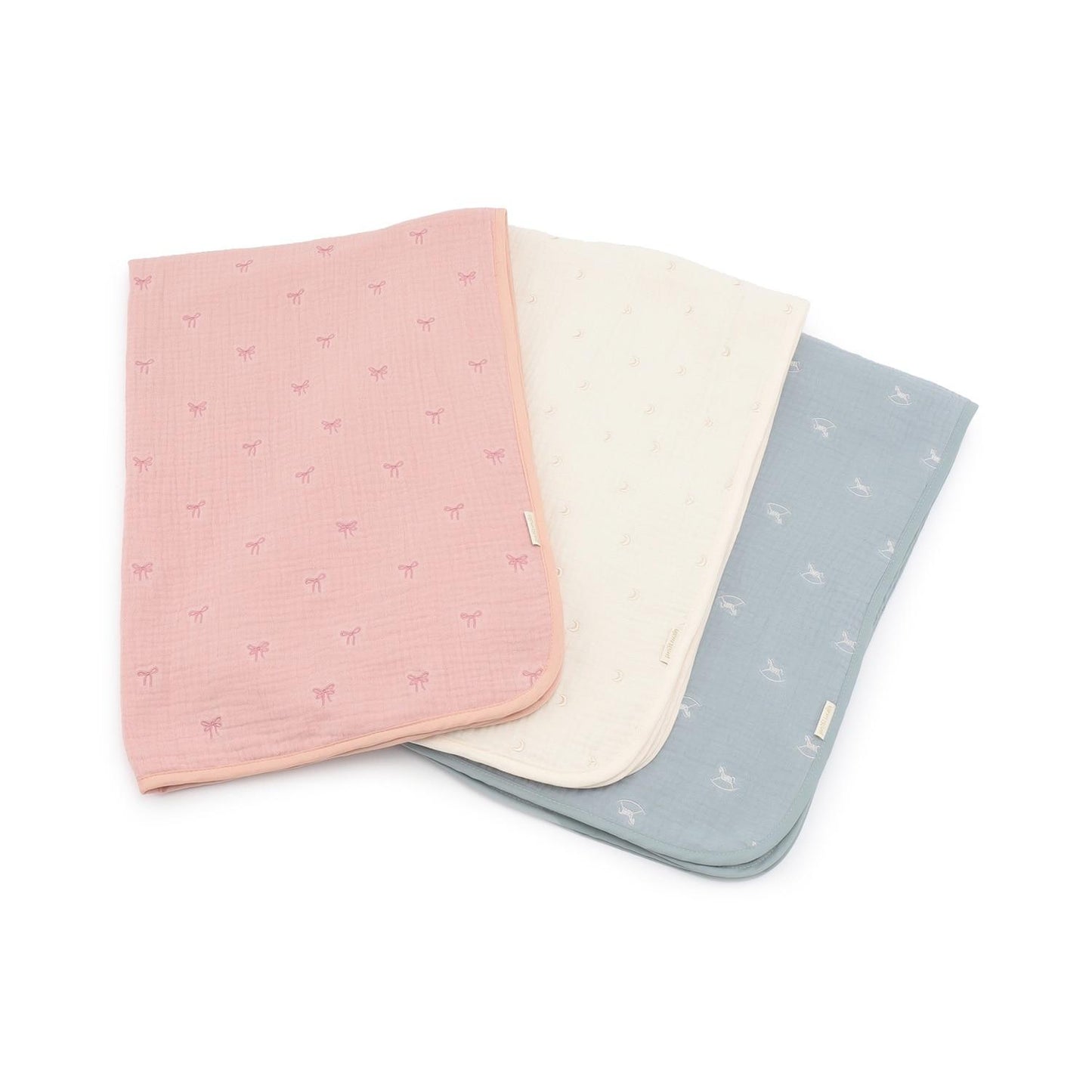 刺繡六層紗布毯