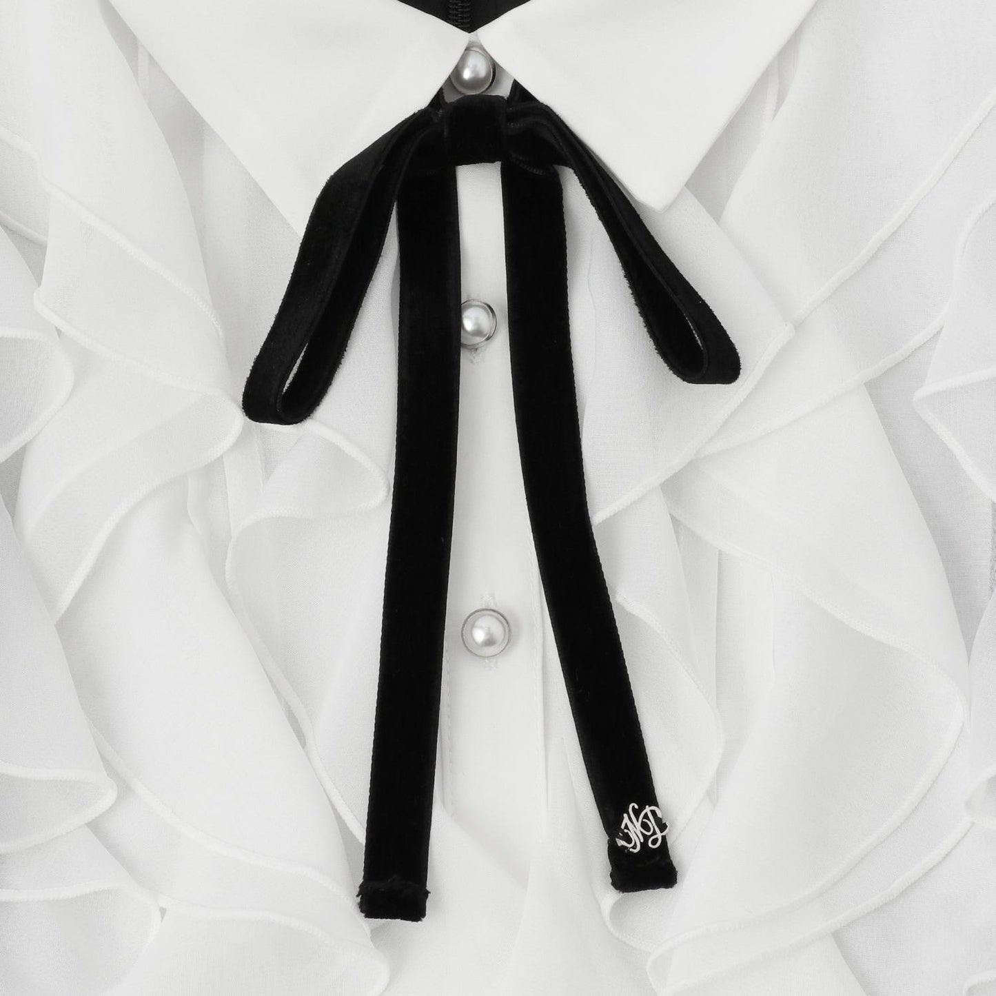 荷葉邊拼接連衣裙♪